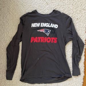 New England Patriots Gray Long Sleeve T-Shirt | 47 Brand | Large